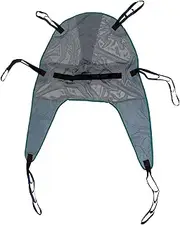 Universal Mesh Bath Patient Lift Sling with Head Support, Divided Leg Shower Sling, (Large)