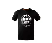 Hunters Element Vista Tee Black - 100% Premium Cotton