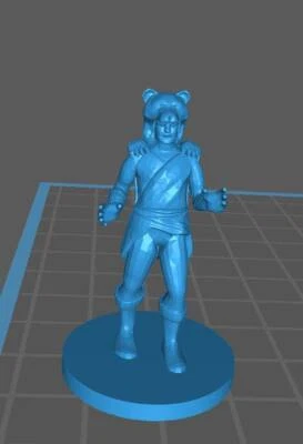 Male Elf Druid Mini - DND - Pathfinder - Dungeons & Dragons - RPG - Tabletop - m