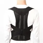 Corrector Back Support Adjustable Shoulder Brace for Neck, Breathable Fabric Lumbar,XXXXX-Large,XXXXX-Large