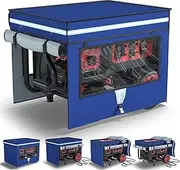 GEHENG Generator Covers, Generator Covers While Running, 32X24X24 inches, Top Can be Opened, With Tool Bag and Visual Operation Window, Suitable for 3000W-12000W Frame Generator, Blue