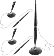 FUNOMOCYA 3pcs Signature Pen Calligraphy Pen Calligraphy Fidget Chain Table Fixed Multi-function Writing Guest Book Vertical Table Professional Ballpoint Business Accessory
