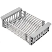 Stainless Steel Sink Storage Rack Kitchen Drain Basket Holder Strainer Organizer