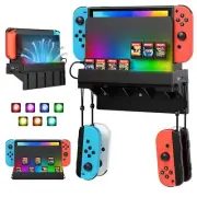 Switch Wall Mount for Nintendo Switch and Switch OLED, Game Holder Stand with...