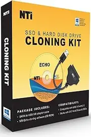 NTI Cloning Kit | New! Version 6 of NTI Cloning Software | Best for SSD and HDD Upgrades | Software via Download | SATA-to-USB Adapter Included for 2.5" SSD and HDD