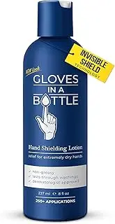 Gloves In A Bottle Shielding Lotion - Great for Dry Itchy Skin! Grease-less and Fragrance Free! Second Skin for Hands & Body (8oz)