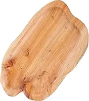 OKUMEYR Rustic Decorative Wooden Tray for Snacks Fruits and Appetizers Unique Irregular Food Serving Platter for Coffee Table and Home Decor