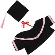 Amosfun Plush Bear Toy Graduation Outfit with Cap Shawl Accessory Set for Dolls
