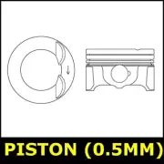 Piston Fits VW AMAROK BEETLE CALIFORNIA Opt1/2 0.5 Oversize 5C T6 2.0 05082KP