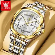 The New Olevs Square Dial Men'S Business Watch Waterproof Luminous Calendar Day Display Fully Automatic Mechanical Watch Fashionable Casual And High-End Men'S