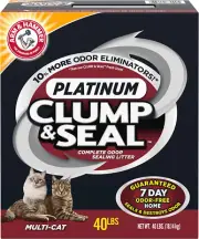 ARM & HAMMER Clump & Seal Platinum Cat Litter, Multi-Cat, 40 Lb