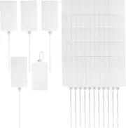uxcell 60 Pcs Plastic Tags, Hanging Label Tags Blank Zip Ties Writable Waterproof Storage Key Signs for Labeling Shipping Marking Identification Inventory, 105x65mm, White