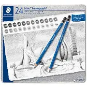Staedtler Lumograph Pencils Black Lead 24 Set