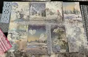 Junk Journal Supplies Winter Wonderland Collage, Scrapbooks Card Making +lace