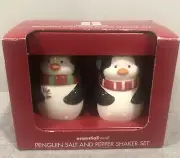 Essential Home Mr Mrs Penguin Christmas Salt Pepper Shaker Set Kmart Ceramic NEW
