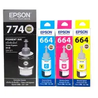 在飛比找Yahoo!奇摩拍賣優惠-【Pro Ink 原廠盒裝墨水匣】EPSON 774 664