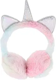 [DEARMAMY] Fluffy Ear Muffs for Boys and Girls Plush Earmuff Unicorns Design Ear Warmer for Ice Skating