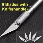 6Pcs PRECISION KNIFE SET RAZOR BLADE EXACTO CUTTING TOOL ARTS & CRAFT HOBBY KIT