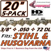 COPPERHEAD 5-PACK 20" SAW CHAIN -FITS STIHL MS311 3/8", .050 GA, 72 DL, 33RM3-72