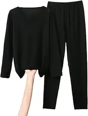 [RAFYZY] Men's Thermal Underwear Set, Reversible Fleece Soft Heated Thermal Set, Base Layer Top & Long Johns Suit