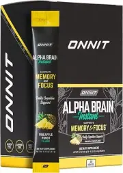 Alpha Brain Instant - Pineapple Punch Flavor - Nootropic Brain Booster Memory Su