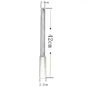 Musical instrument repair tools - mandrel for flute bodies, cylindrical SILVER