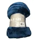 Plush Blue Throw Blanket Super Soft Couch Sofa Bed 50" x 60" New Fall Winter