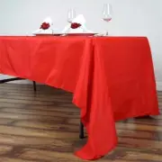 RED 60x126 RECTANGLE POLYESTER TABLECLOTH Wedding Party Catering Kitchen Dinner