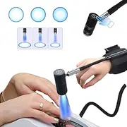 UV Lash Light Portable UV Glue Curing Light with Foot Pedal Wrist UV LED Lamp Quick Dry 395-400nm LED Nail Lamp Adjustable Angle & Light Spot Size, Gooseneck UV Lamp for Nails,Eyelash Extension
