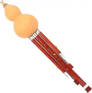Natural Gourd Hulusi Instrument C Key/B Flat Hulusi Mahogany Sound Pipe Professional Playing Type Gourd Flute Flute Calabash Flute