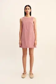 EMMA SHIFT DRESS - RED GINGHAM