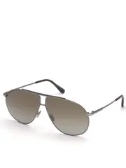 Tom Ford Pilot Sunglasses Grey Mirror Riley FT0825
