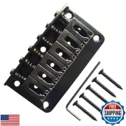 sdwutong Metal Fixed Hardtail Saddle Bridge Top Load Guitar Tailpiece for 6 S