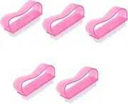 MERRYHAPY 5 Pack Manicure Brush Set Fingernail Dust Cleaner Nail Art Dust Removal Tool Soft Bristles Portable for Home Travel