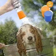Quincy's Choice Portable Dog Shower for on The go, Pack of 2, Shower Attachment for All Water Bottles, Ideal for on The go, Camping, Travel, Hiking, etc. 100% BPA-Free, Easy to use