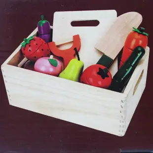 頂牛 木製水果蔬菜切切看 DN-406(實木)/一盒入(促599) 原木切切樂 家家酒玩具~YF13581