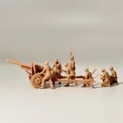 1/72 Scale WW2 US Howitzer 105mm and Artillery 7 Crew Resin Model Miniature