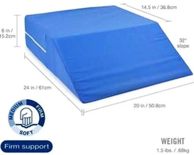 DMI 6" x 20" x 24" Ortho Bed Wedge Leg Support - Blue