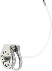 Stainless Steel Heavy Duty Flat Chastity Lock with Extra Long Catheter Hollow Silicone Catheter Thickened Chastity Device Penis Lock for Beginner Prevent Erection Invisible Lock and Key