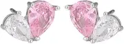 MAYJAI 925 Silver Powder Drill Love Earrings Sweet and Light Luxury Earrings
