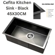 Cefito Kitchen Sink 45X30CM Top/Under Stainless Steel Basin Sinks Basins Black