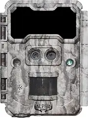 ALPHA CAM No Glow Dual Lens Outdoor Hunting Trail Camera 30MP 1080p 30fps IP67 Waterproof Scouting Cam with Ultra Fast Motion Trigger Speed and Recovery Rate 2.4" Color Viewscreen 48 940nm IR LEDs