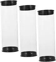 3Pcs Clear Golf Ball Holder Scratch PVC Tube Golf Ball Container for Display Storage Compact for Home Store Use