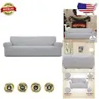 Premium 4-Seater Stretch Sofa Cover - Elastic Jacquard Protector - Silver