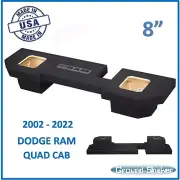 2002 - 2022 Dodge Ram Quad Cab 8" Dual Sub Box Subwoofer Enclosure