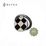 【BURGA】金屬旋轉指環扣-經典格紋（晨霧灰）(手機支架 指環支架 背貼支架 手機扣環)