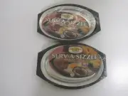 Nordic Ware SERV-A-SIZZLE Steak Serving Platters Set Of 2 Vtg