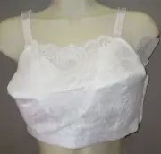 LUNAIRE~46D~4024H 4024~White Lace Cami Wire Free Full Coverage Bra