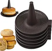 NIOIPXA Silicone Molds,Donut Mold for Baking,Donut Pans Set,6 Pieces Pastry Molds for Bagel and Doughnut Cake Pans (6pcs,Coffee)