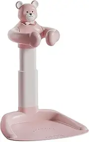 Adjustable Baby Shower Stand with Anti-Slip Base,Bath Shower Standing Support,Huggable Bear Bath Support,Portable Bath Helper for 8M-36M Infants & Toddlers